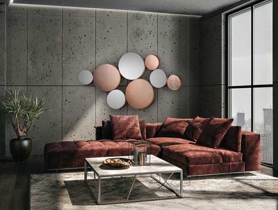 Зеркальное панно Malmo 498692 в гостиной