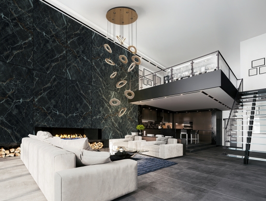 Большой светильник каскад Mirena 690928 Schuller в интерьере