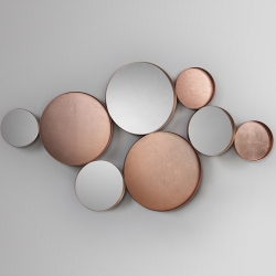 Современный зеркальный декор на стену в цвете розовое золото