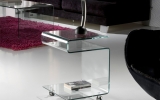 Столик на колесах стеклянный Glass 552522