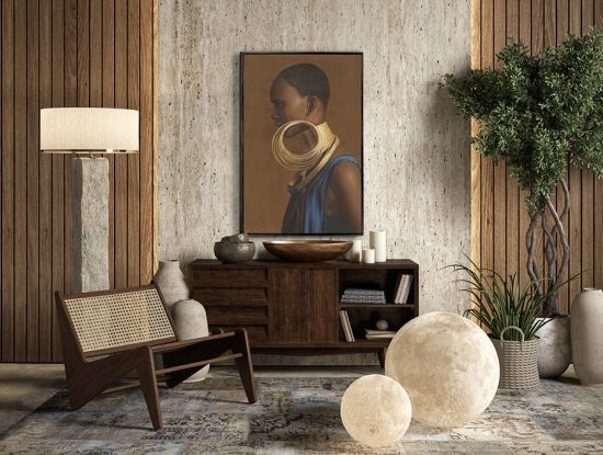 Картина Kamali 487715 в интерьере дома