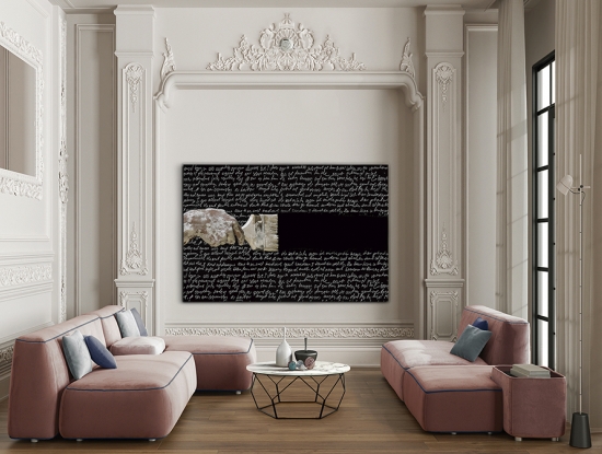 Большой фотопостер Poesia в интерьере гостиной 