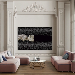 Большой фотопостер Poesia в интерьере гостиной 
